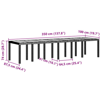 vidaXL Garden Dining Set 15 pcs Anthracite Polt rattan 3