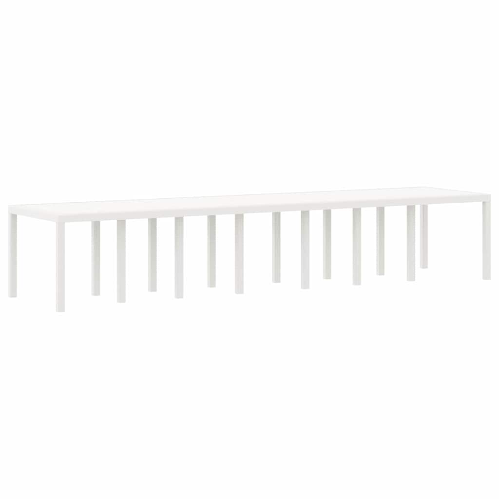 vidaXL Garden Dining Set with Cushions 17 pcs White PP 4