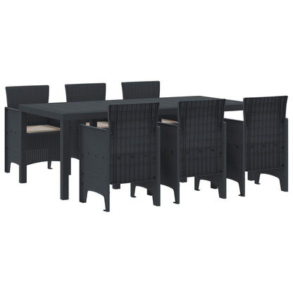 vidaXL Garden Dining Set 9 pcs Polypropylene