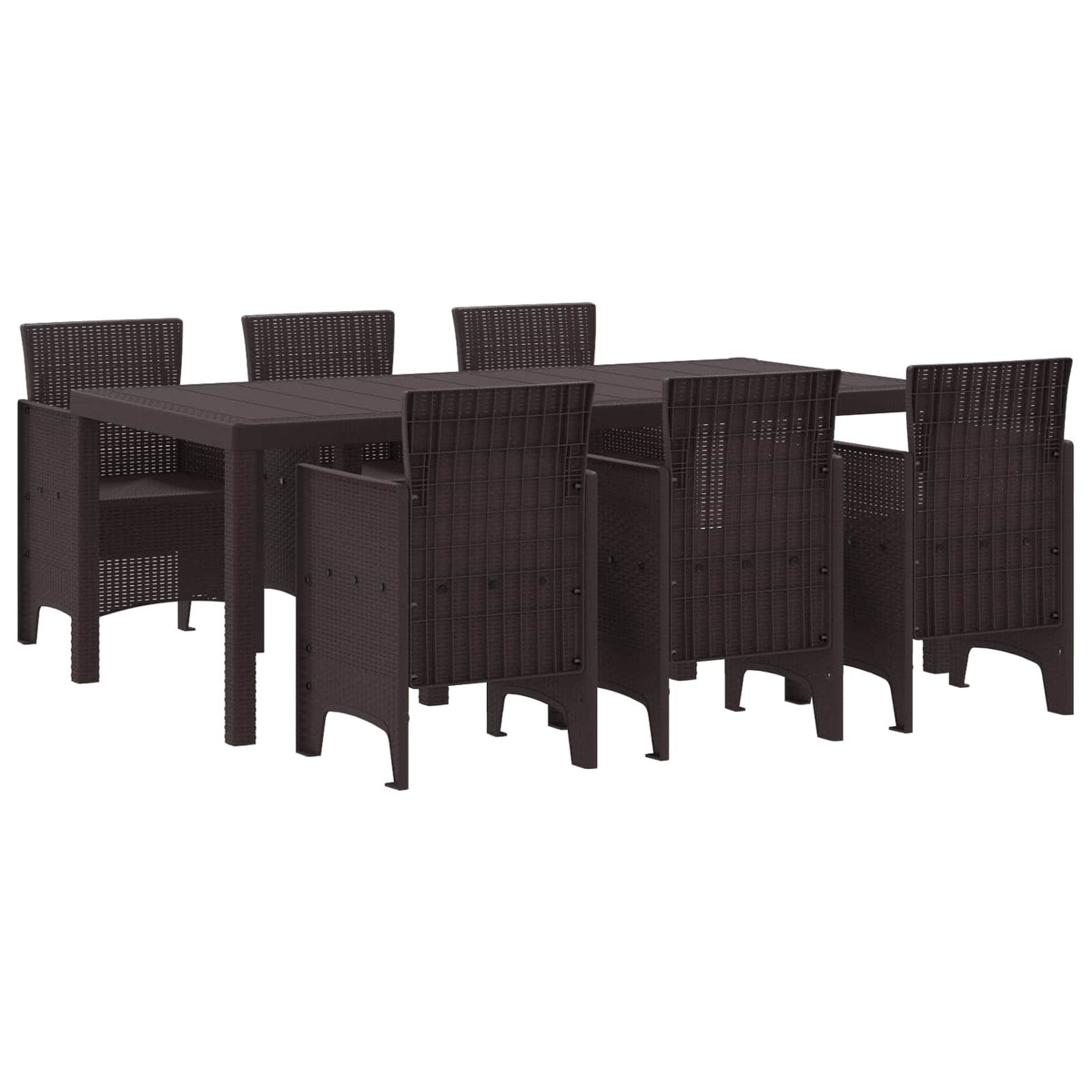vidaXL Garden Dining Set 9 pcs Polypropylene