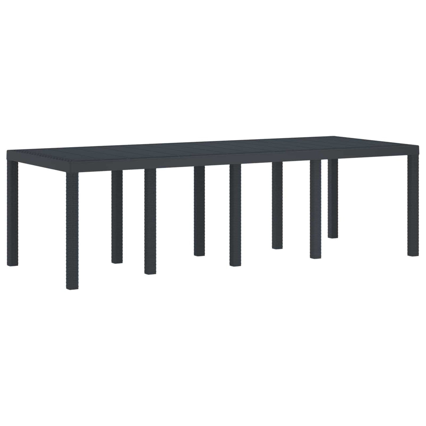 vidaXL Garden Dining Set 9 pcs Anthracite Polypropylene 4