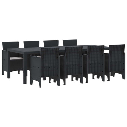 vidaXL Garden Dining Set 9 pcs Anthracite Polypropylene 2