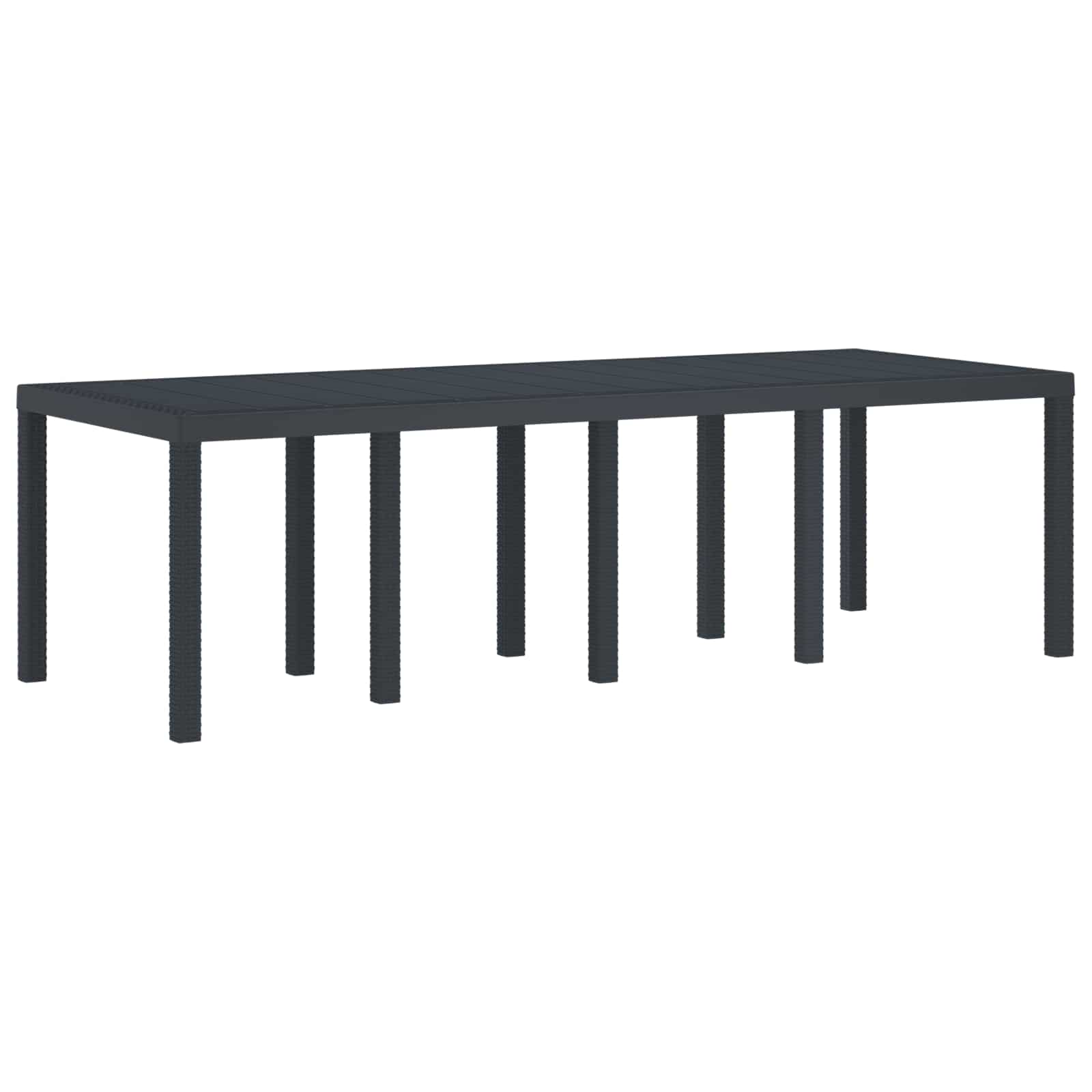 vidaXL Garden Dining Set 9 pcs Anthracite Polypropylene 4