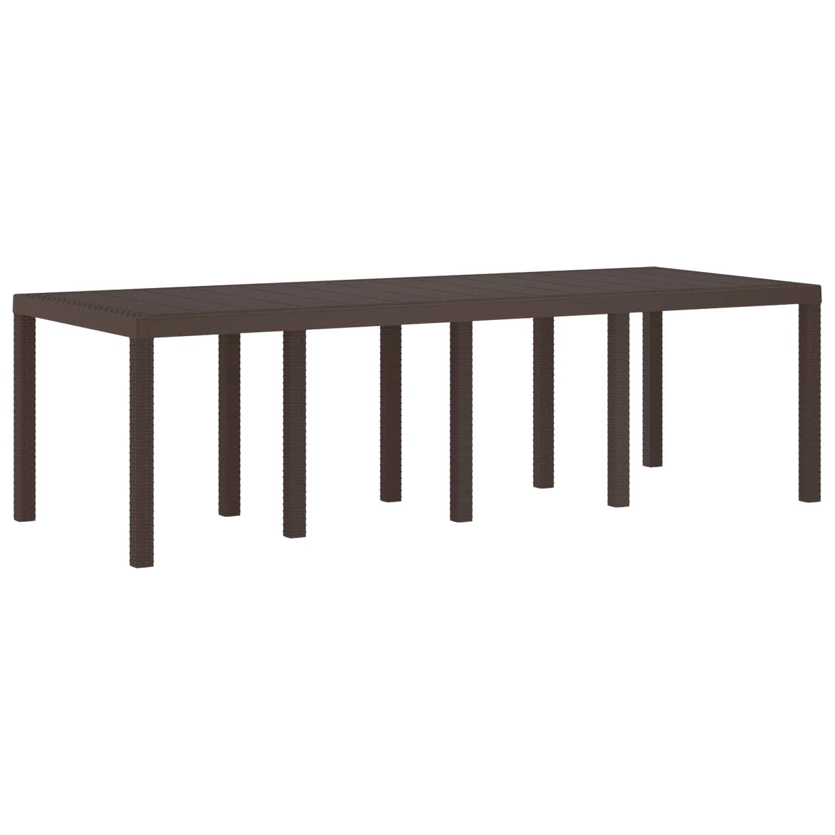 vidaXL Garden Dining Set 9 pcs Brown Polypropylene 4
