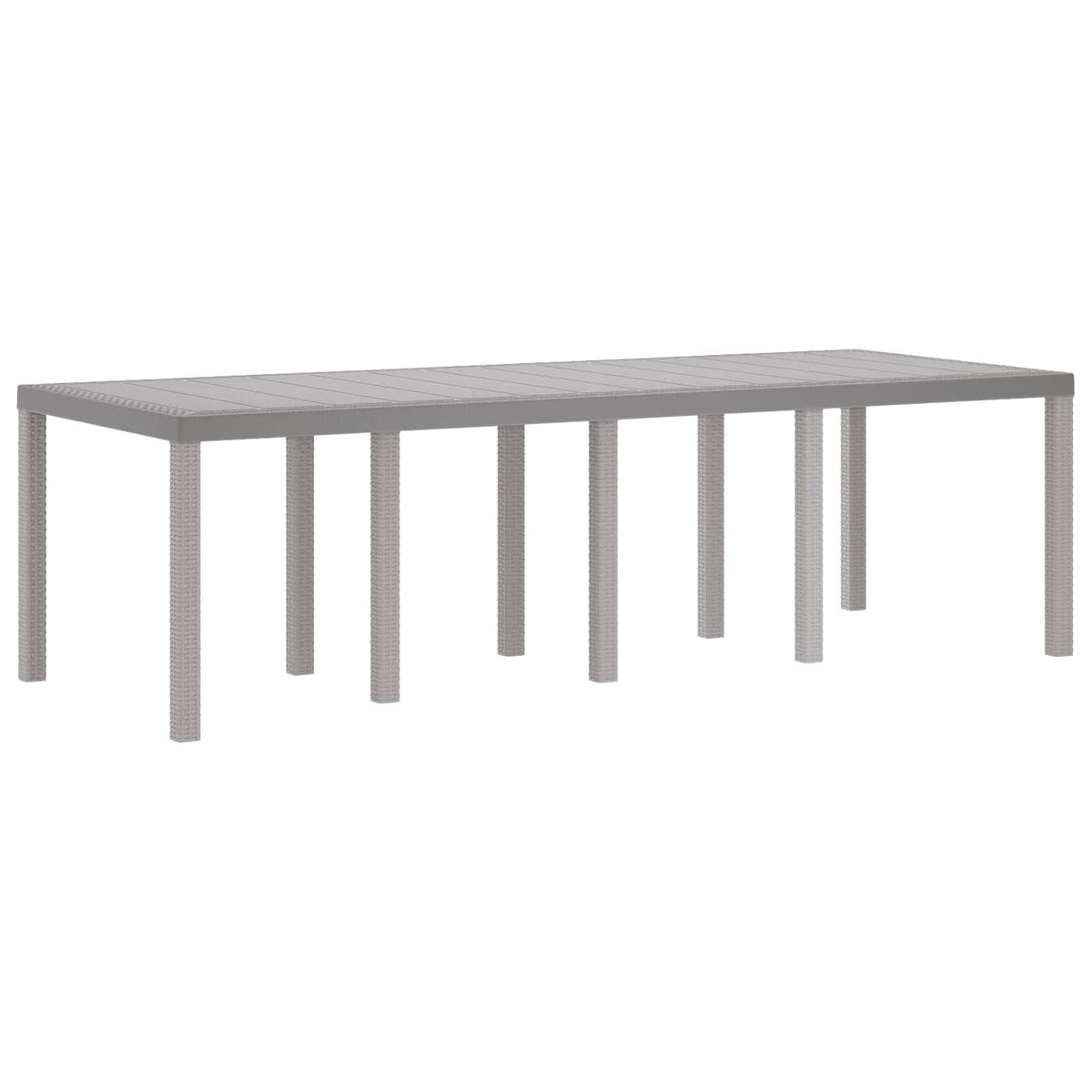 vidaXL Garden Dining Set 9 pcs White Polypropylene 4