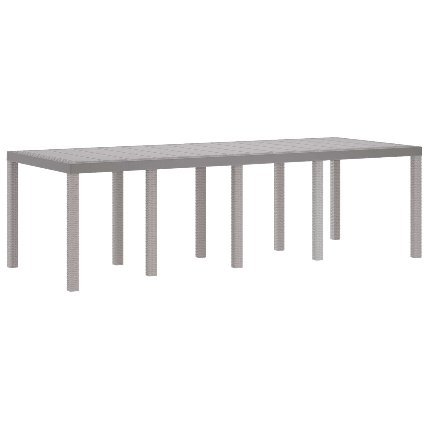 vidaXL Garden Dining Set 9 pcs White Polypropylene 4