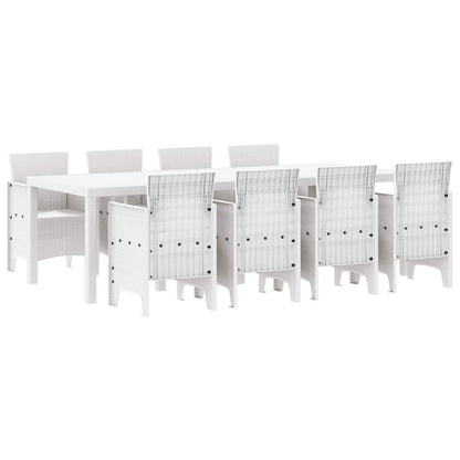 vidaXL Garden Dining Set 9 pcs Light Grey Polypropylene 2