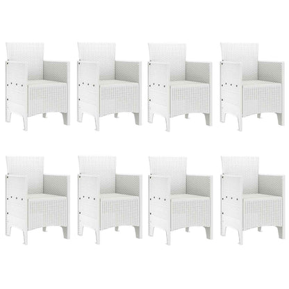 vidaXL Garden Dining Set 9 pcs Light Grey Polypropylene 5