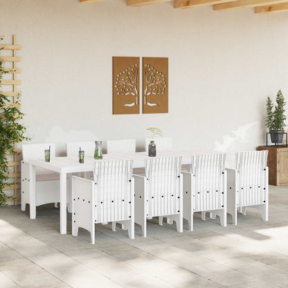vidaXL Garden Dining Set 9 pcs Light Grey Polypropylene 3