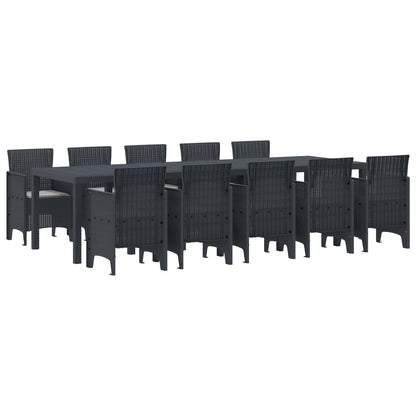 vidaXL Garden Dining Set 11 pcs Anthracite and Light grey 1