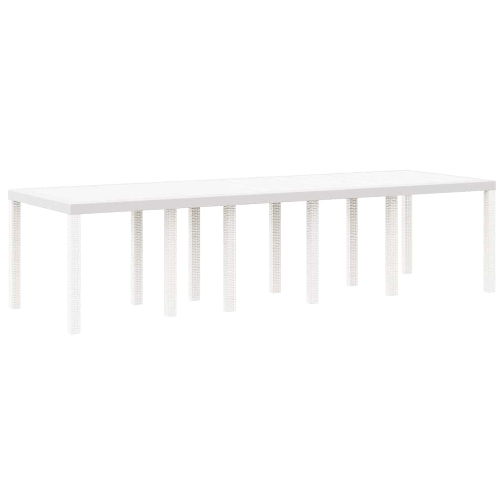 vidaXL Garden Dining Set 11 pcs White and Taupe Synthetic rattan 4