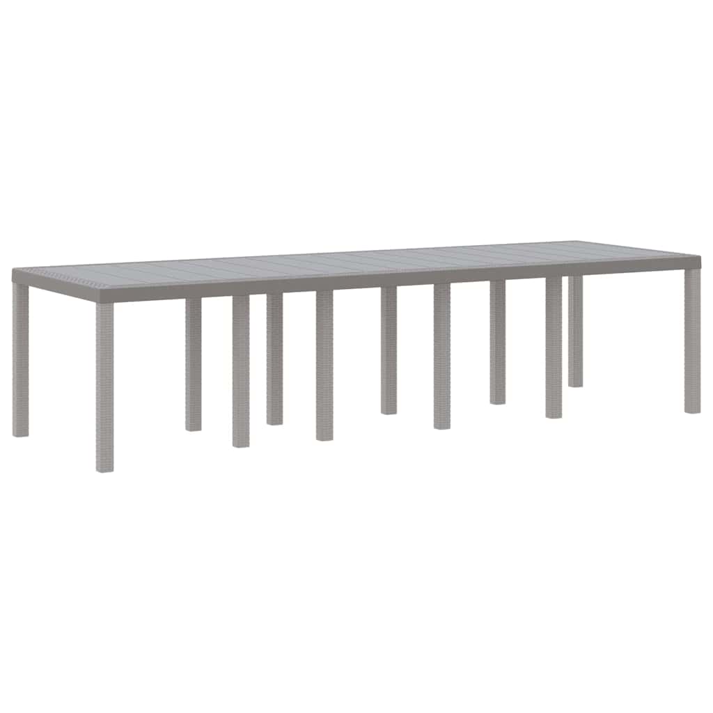 vidaXL Garden Dining Set 11 pcs Light grey Poly rattan 4