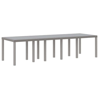 vidaXL Garden Dining Set 11 pcs Light grey Poly rattan 4