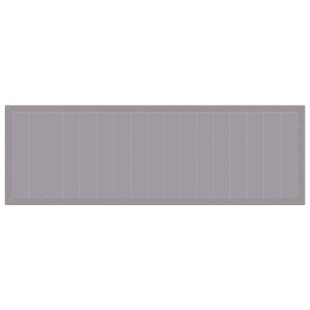 vidaXL Garden Dining Set 11 pcs Light grey Poly rattan 6