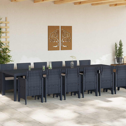 vidaXL Garden Dining Set 13 pcs Anthracite PP 3