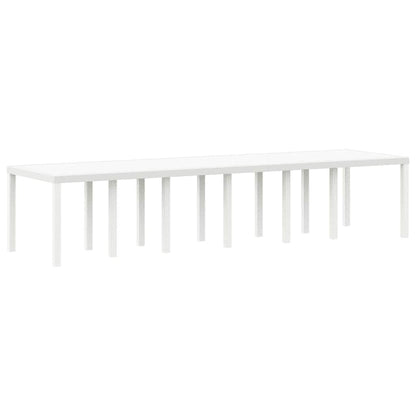 vidaXL Garden Dining Set 13 pcs White Polt rattan 4