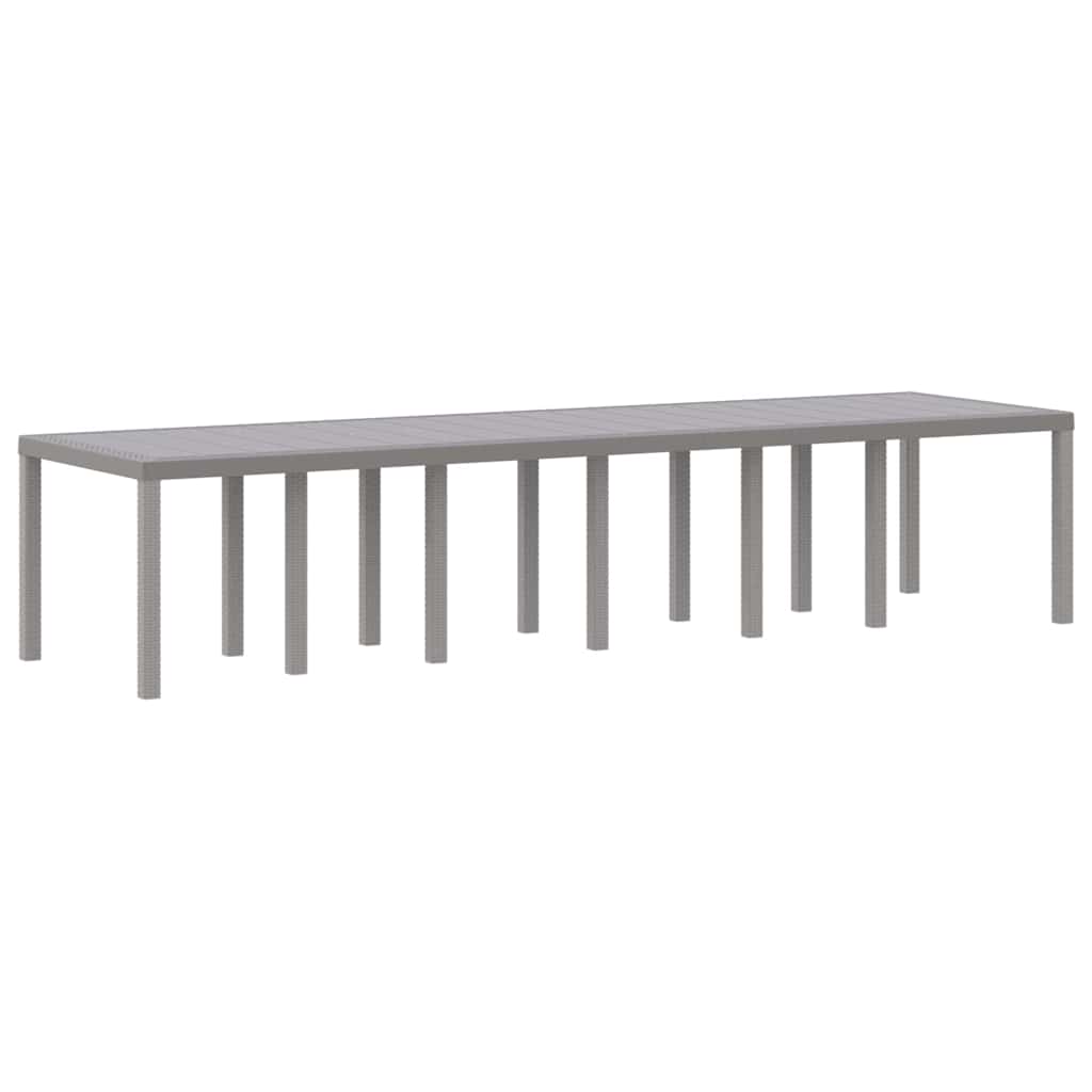 vidaXL Garden Dining Set 13 pcs Light Grey Polt rattan 4