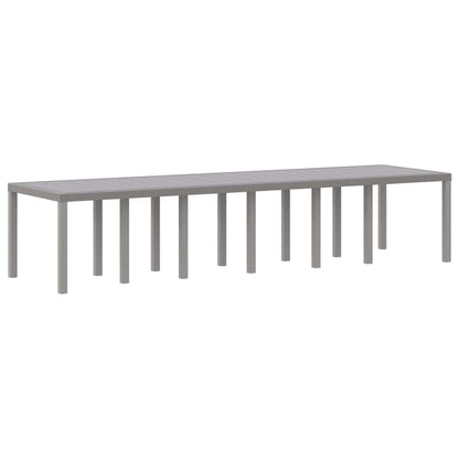 vidaXL Garden Dining Set 13 pcs Light Grey Polt rattan 4