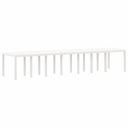 vidaXL Garden Dining Set with Cushions 15 pcs White PP 4