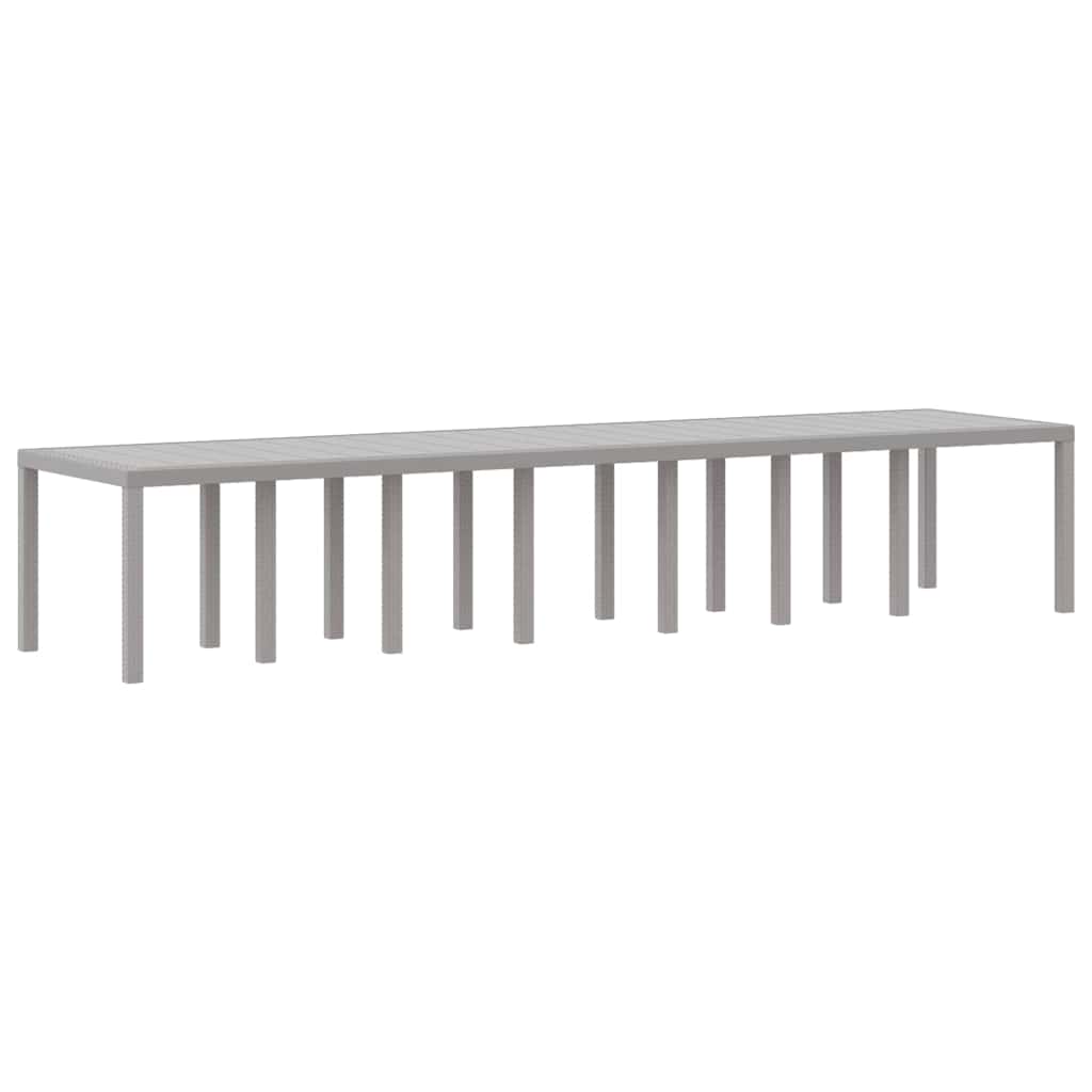 vidaXL Garden Dining Set with Cushions 15 pcs Light Grey PP 4