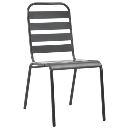 vidaXL Garden Dining Set 11 pcs Anthracite Powder-coated Steel 6