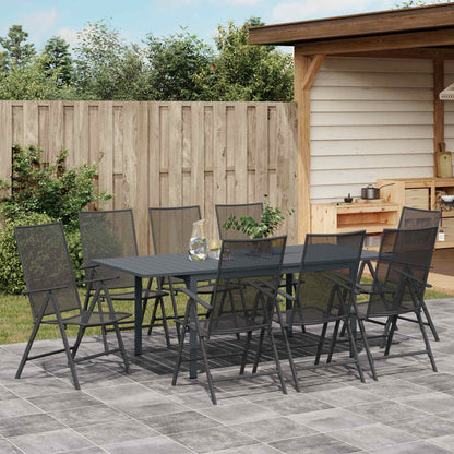 vidaXL Garden Dining Set 9 pcs Anthracite Steel 4