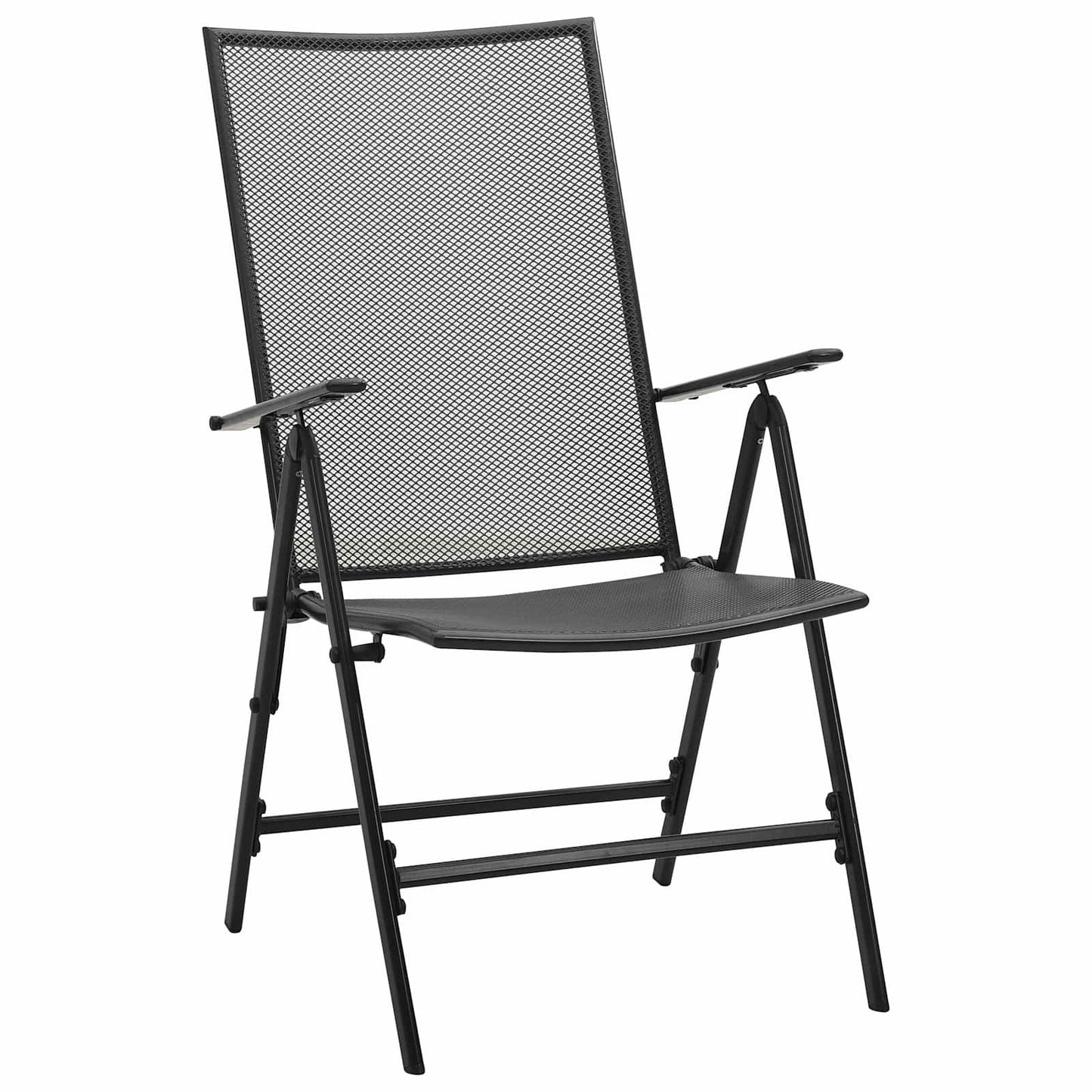 vidaXL Garden Dining Set 9 pcs Anthracite Steel 6
