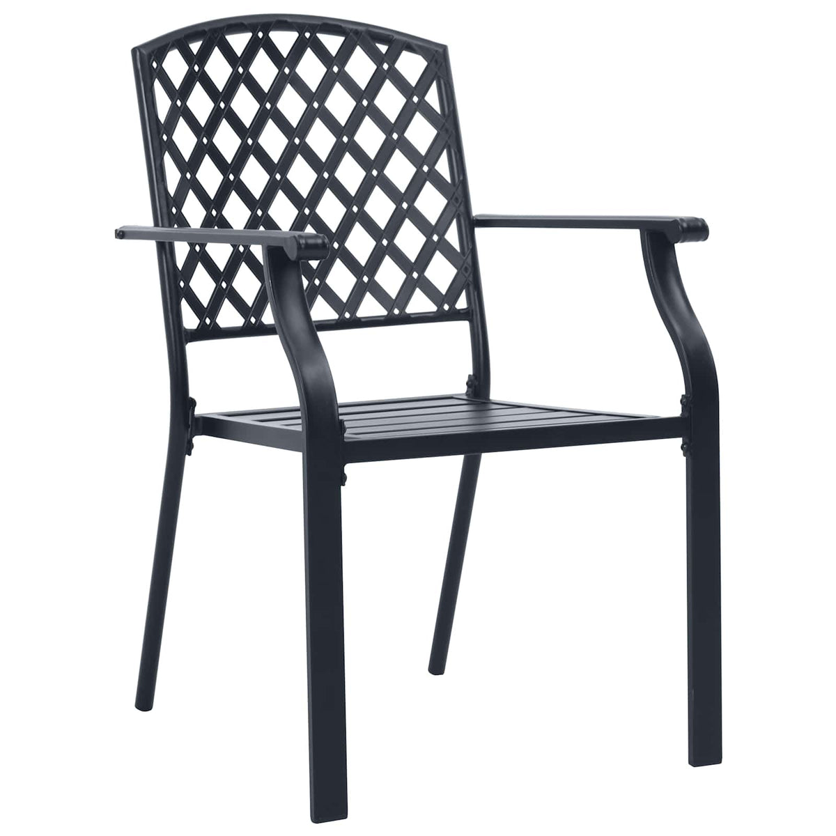 vidaXL Garden Dining Set 9 pcs Anthracite Steel 6