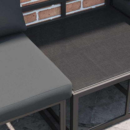 vidaXL Garden Sofa Set 4 pcs Black Metal 4