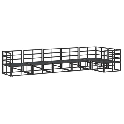 vidaXL Garden Sofa Set 6 pcs Black Aluminium 5