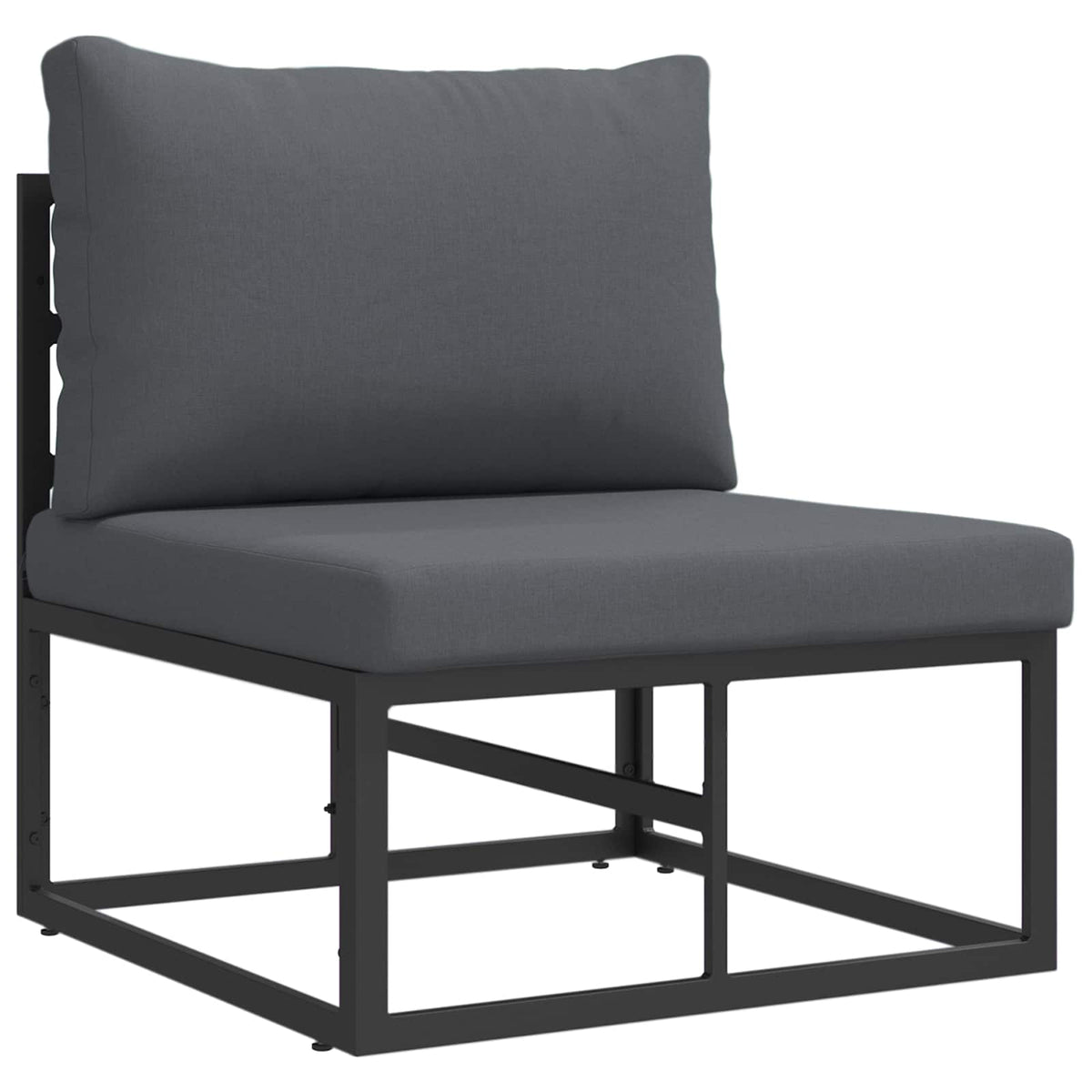 vidaXL Garden Sofa Set 13 pcs Black Aluminium 6