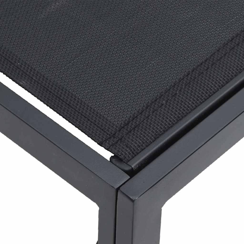 vidaXL Garden Sofa Set 13 pcs Black Aluminium 6