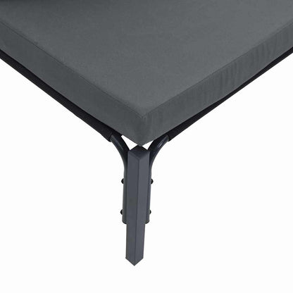 vidaXL Garden Sofa Set 6 pcs Black Steel 6