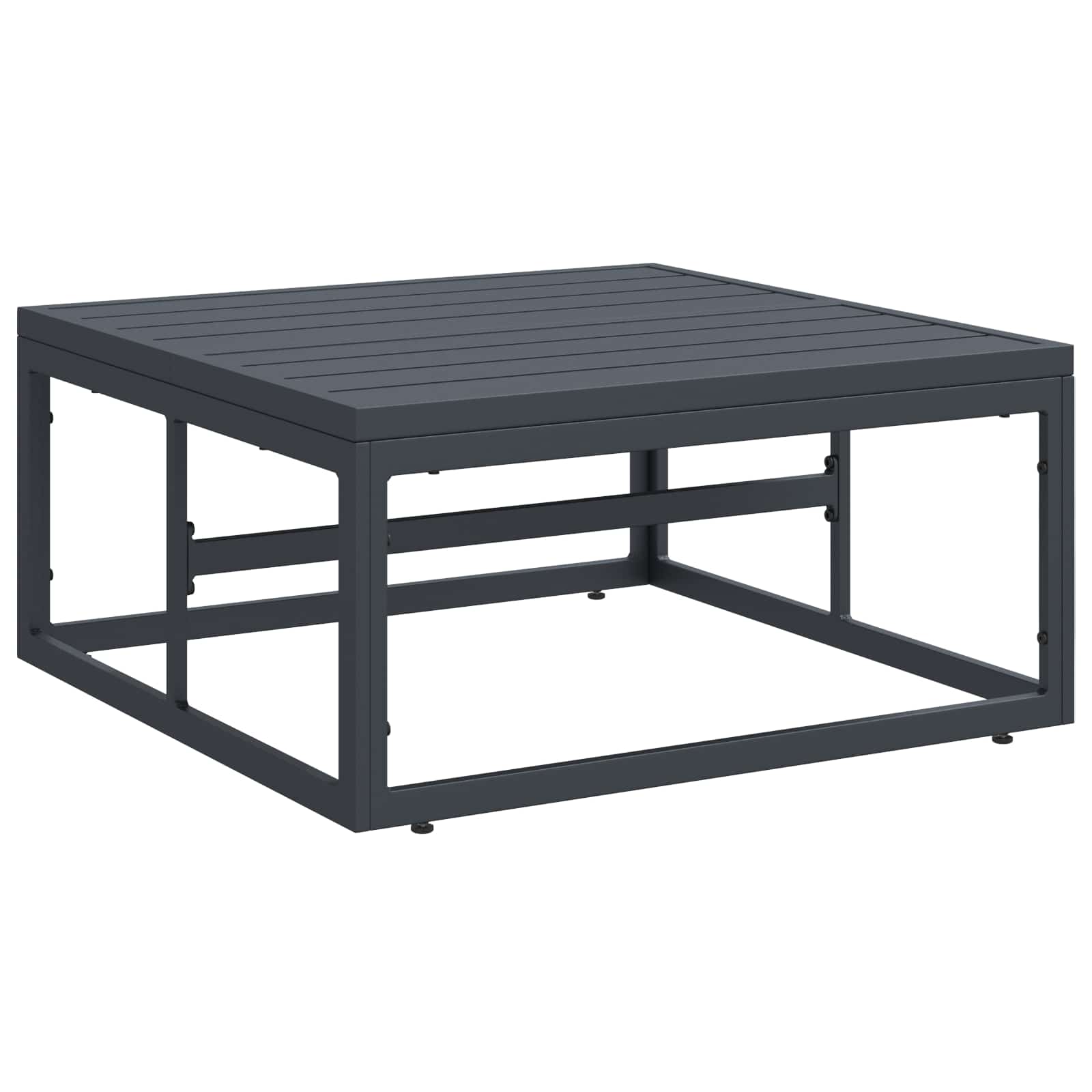 vidaXL Garden Sofa Set 7 pcs Black Steel 5