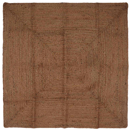 Area Rug Jute Grey Width 120 cm 120 cm