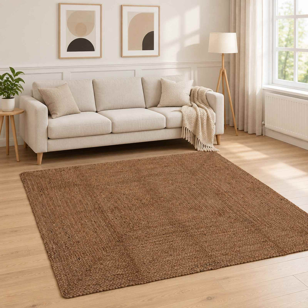 vidaXL Area Rug Jute Grey Width 200 cm