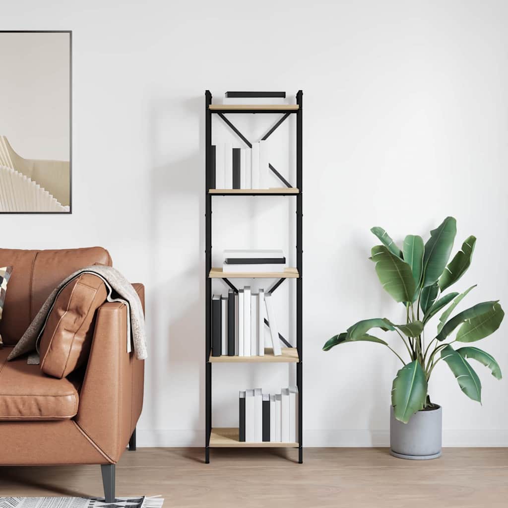 Bookshelf 40 x 30 x 155 cm Engineered Wood Height 153 cm Sonoma oak