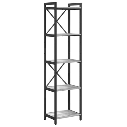 Bookshelf 40 x 30 x 155 cm Engineered Wood Height 153 cm Grey sonoma