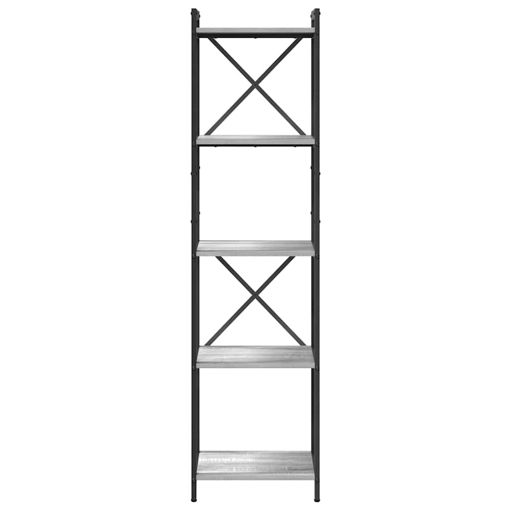 Bookshelf 40 x 30 x 155 cm Engineered Wood Height 153 cm Grey sonoma