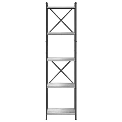 Bookshelf 40 x 30 x 155 cm Engineered Wood Height 153 cm Grey sonoma