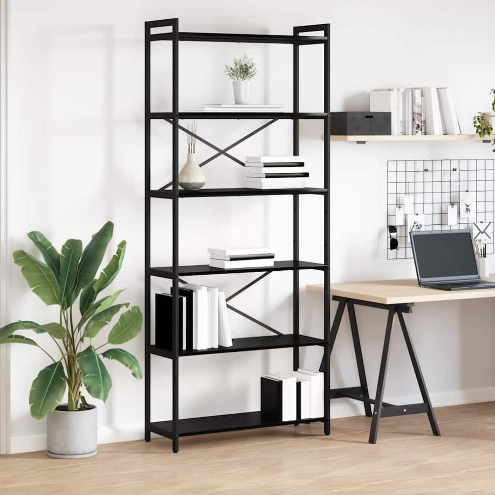 vidaXL Bookshelf 80 x 30 x 189.5 cm Engineered Wood Height 188 cm