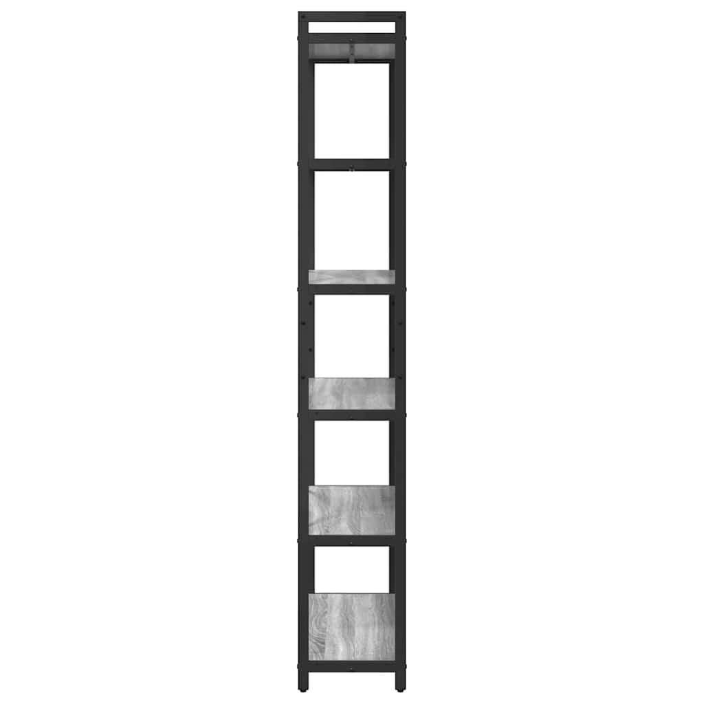 Bookshelf 80 x 30 x 189.5 cm Engineered Wood Height 188 cm Grey sonoma