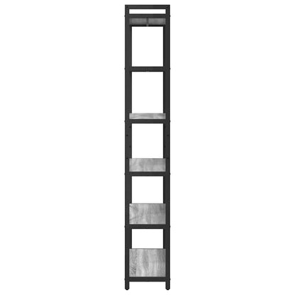 Bookshelf 80 x 30 x 189.5 cm Engineered Wood Height 188 cm Grey sonoma