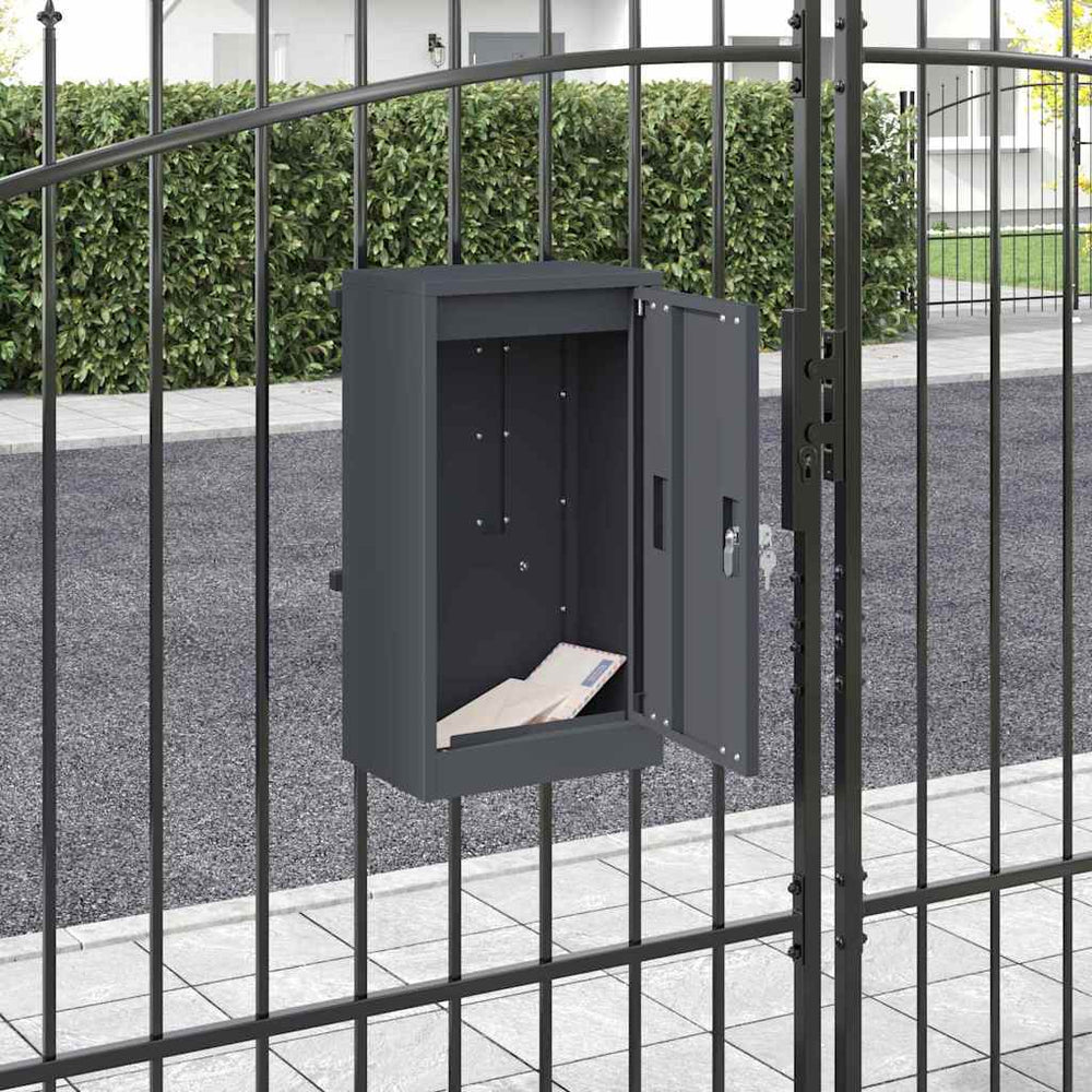 vidaXL Mailbox with Storage with Door 30 x 20 x 55 cm Steel