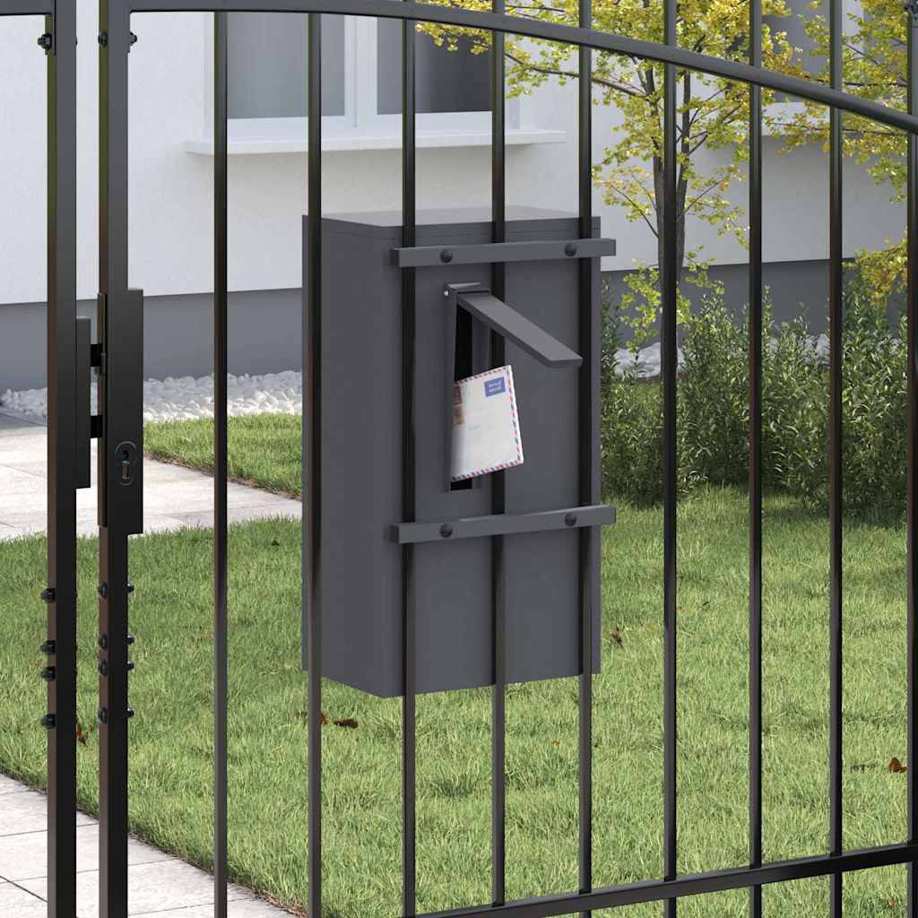 Mailbox with Storage with Door 30 x 20 x 55 cm Steel Anthracite