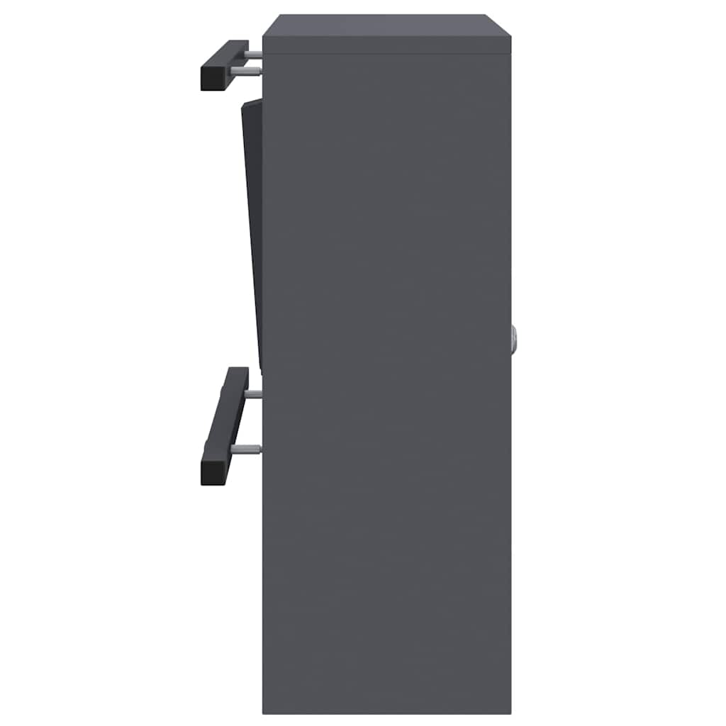 Mailbox with Storage with Door 30 x 20 x 55 cm Steel Anthracite