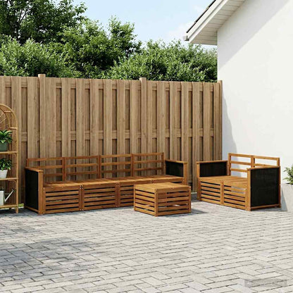 vidaXL Outdoor Sofa Set 7 pcs Natural Solid Acacia Wood 1