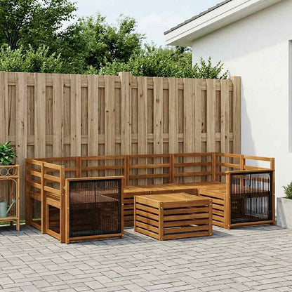 vidaXL Outdoor Sofa Set 7 pcs Natural Solid Acacia Wood 1