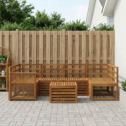 vidaXL Outdoor Sofa Set 7 pcs Natural Solid Acacia Wood 1