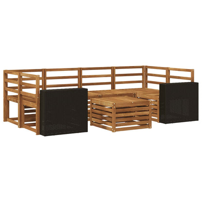 vidaXL Outdoor Sofa Set 7 pcs Natural Solid Acacia Wood 2